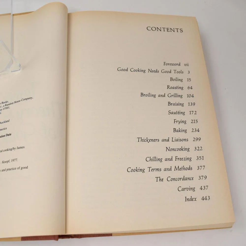 James Beard Theory Practice of Good Cooking Hardcover Dust Jacket 6 edition 1990